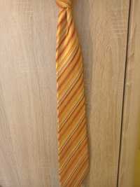 Krawat męski pomarańczowy