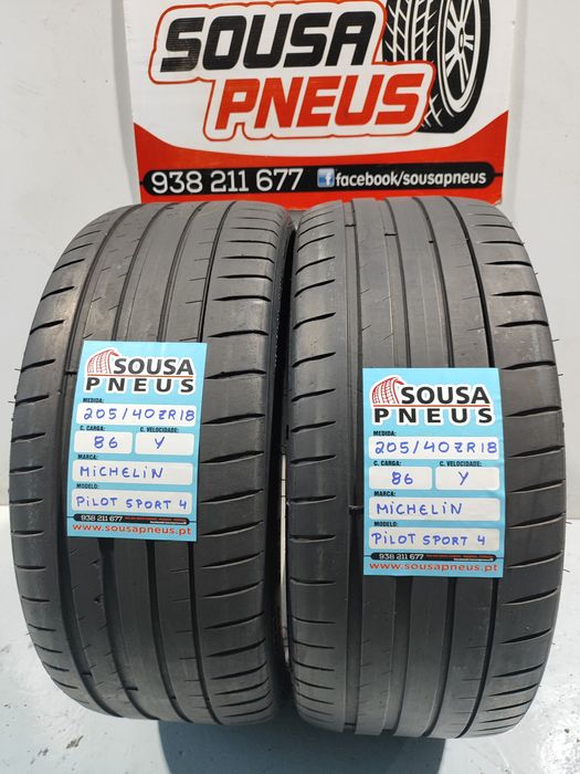 2 pneus semi novos 205-40R18 Michelin - Oferta dos Portes