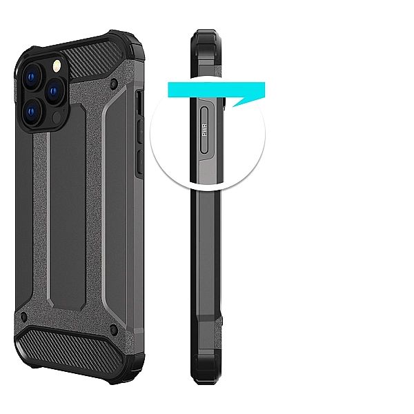 Hybrid Armor pancerne hybrydowe etui pokrowiec iPhone 13 Pro Max czarn