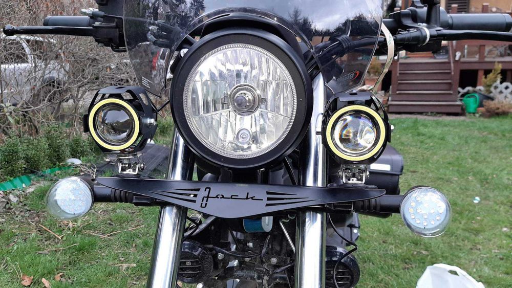 Lightbar lampy daszki stelaż poprzeczka Junak M11, M12, M16