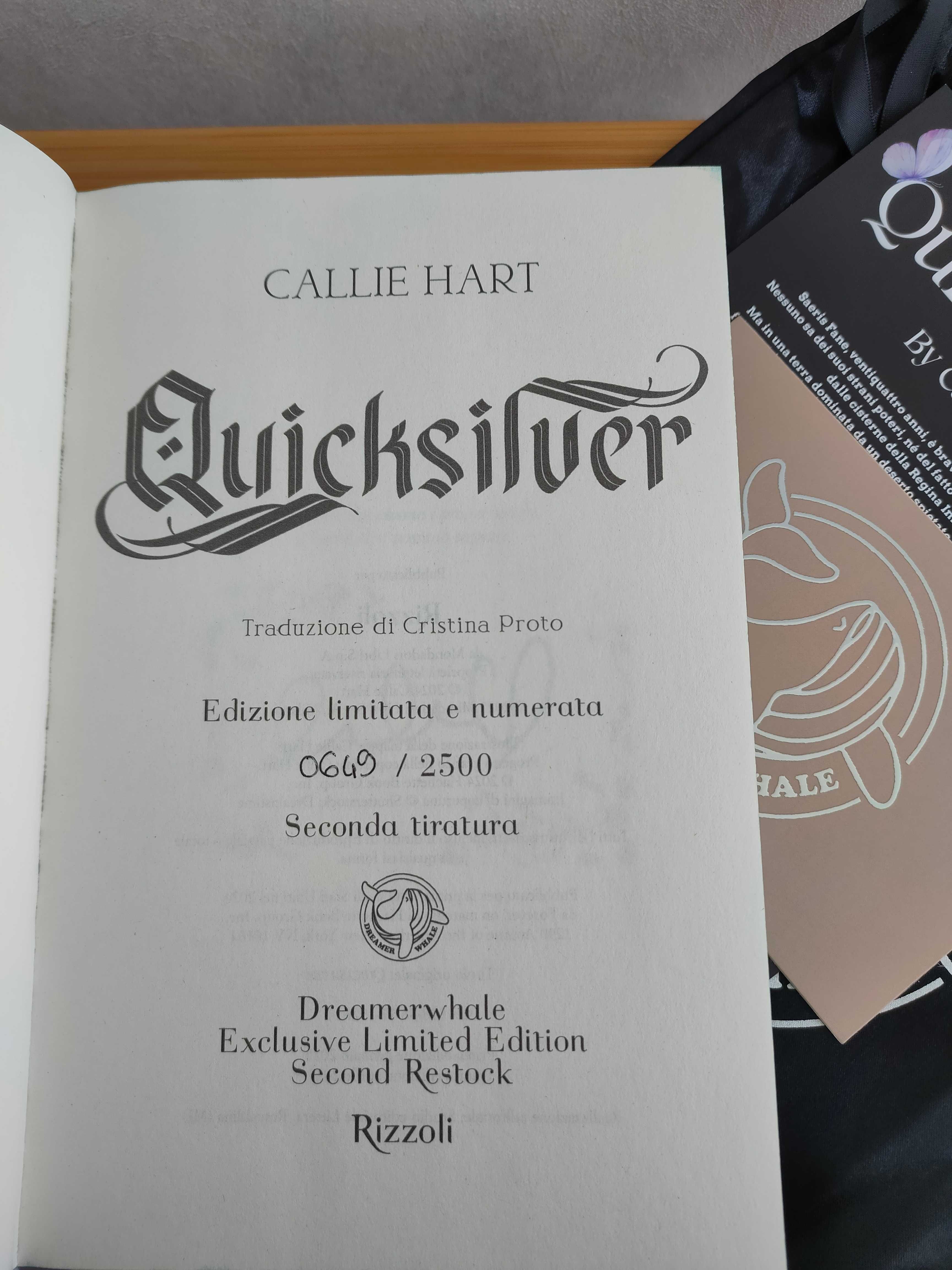 Книга Quicksilver Callie Hart exclusive signed numbered