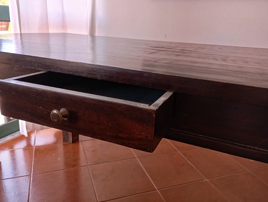 Mesa refeições castanha