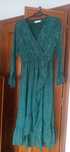 Vestido marca Flamant  Rose verde e dourado tamanho M