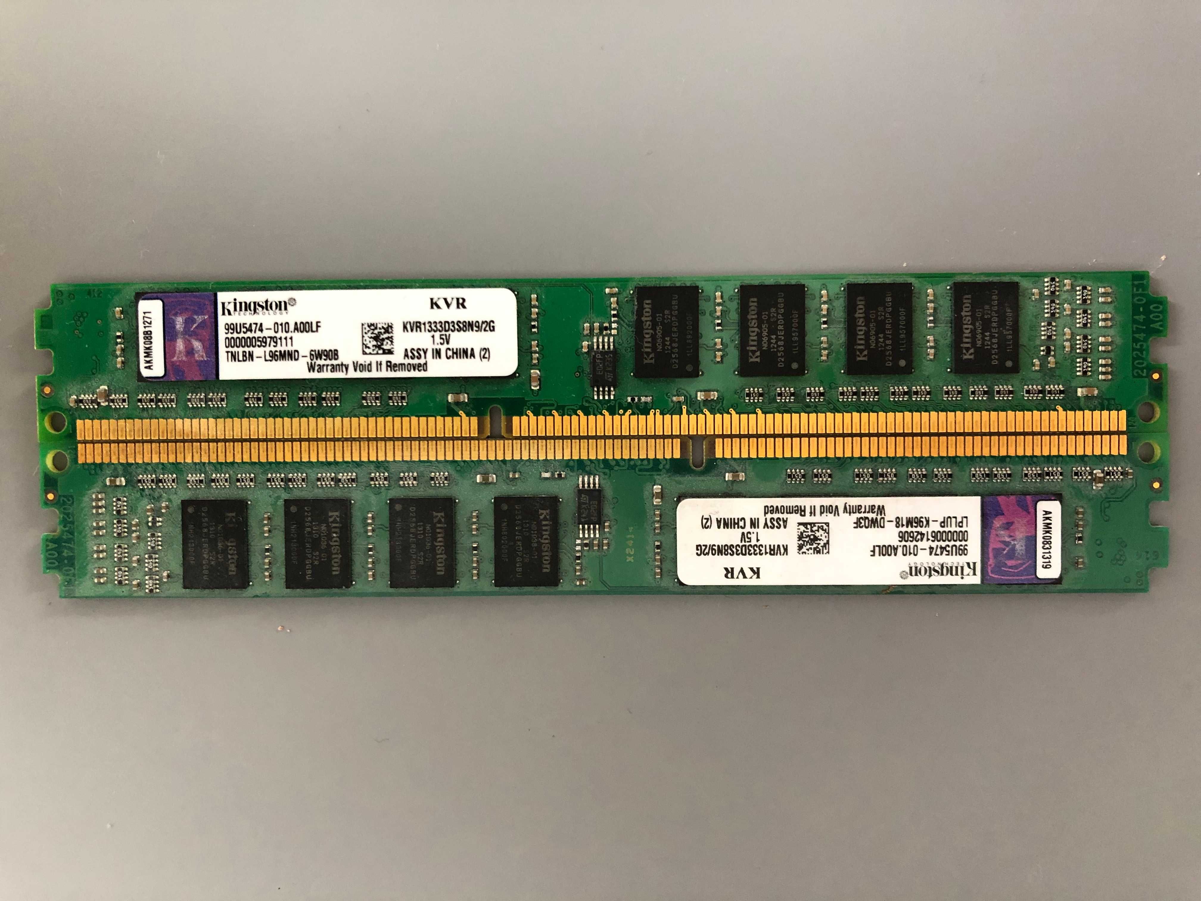 Pamięć RAM DDR3 2x2GB Kingston KVR1333D3S8N9/2G