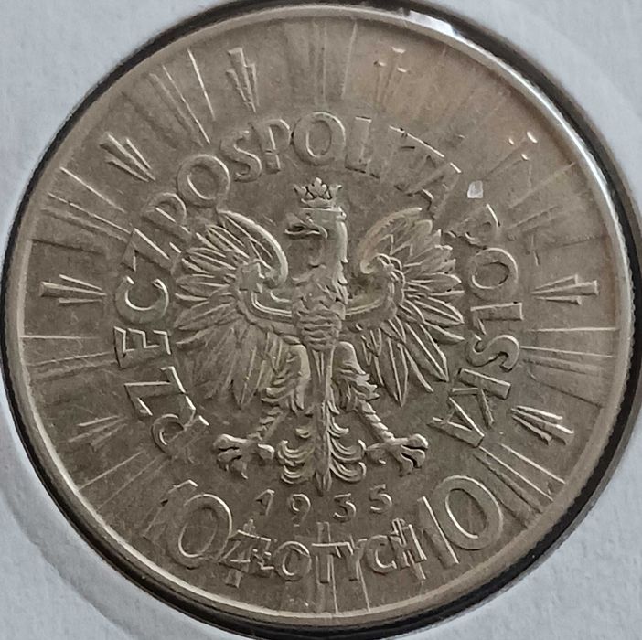 10 zł J. Piłsudski 1935 r. - nr. 4 - Bardzo ładne - oryginał