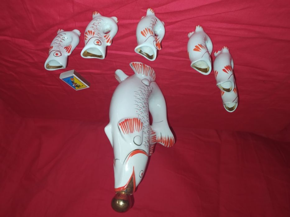 Порцеляновые советские фигурки набор рыбок