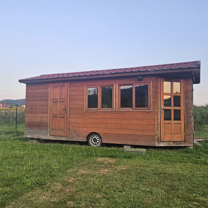 Przyczepa holenderska domek na kółkach warzywniak budka działke lody