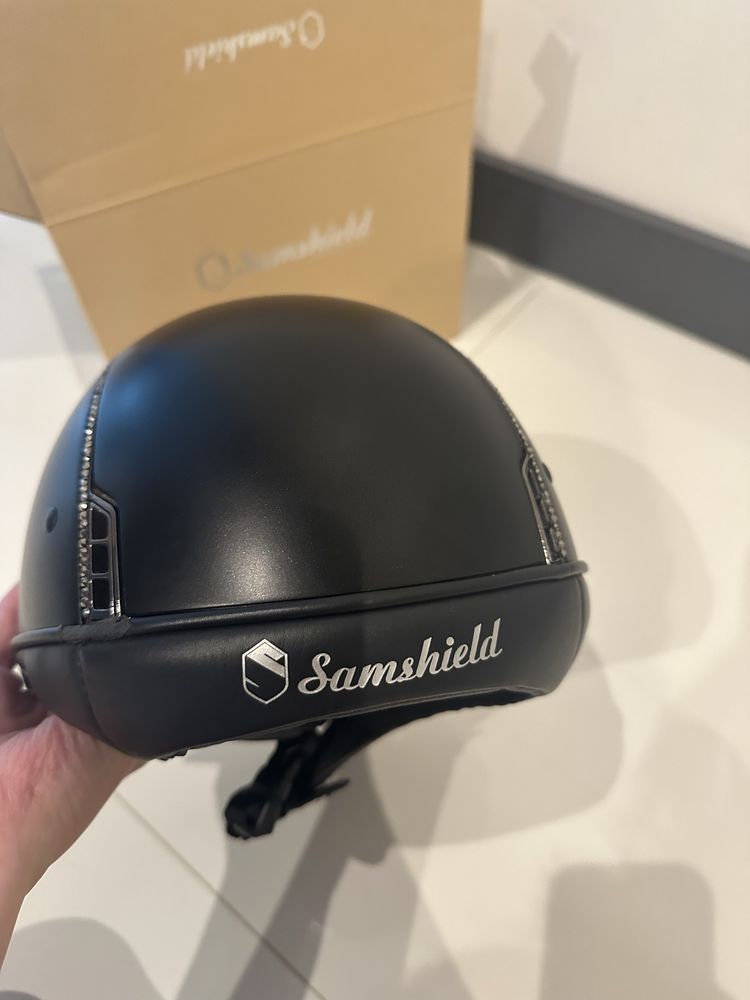 kask jezdziecki samshield miss shield 2.0 swarovski czarny 56M