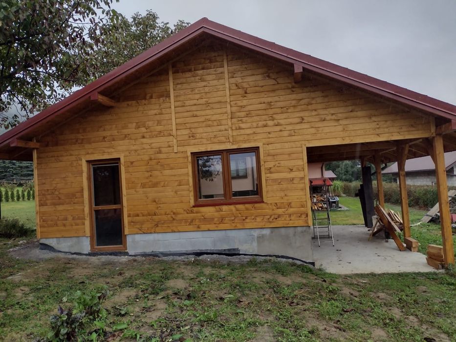 Drewniany Domek Letniskowy 5×6 m z Tarasem – NOWY! |