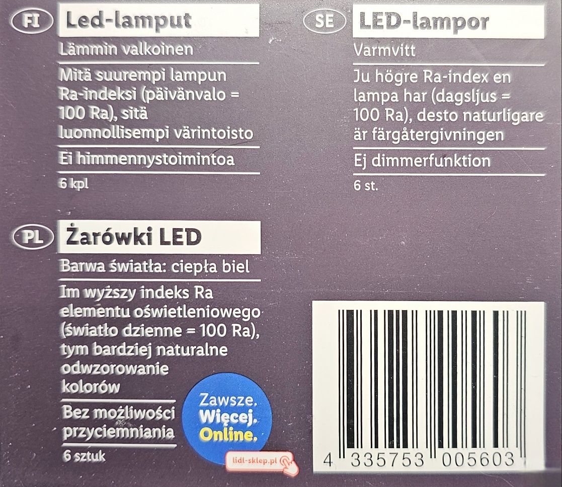 Żarówki LED Livarno 2.9W/25W