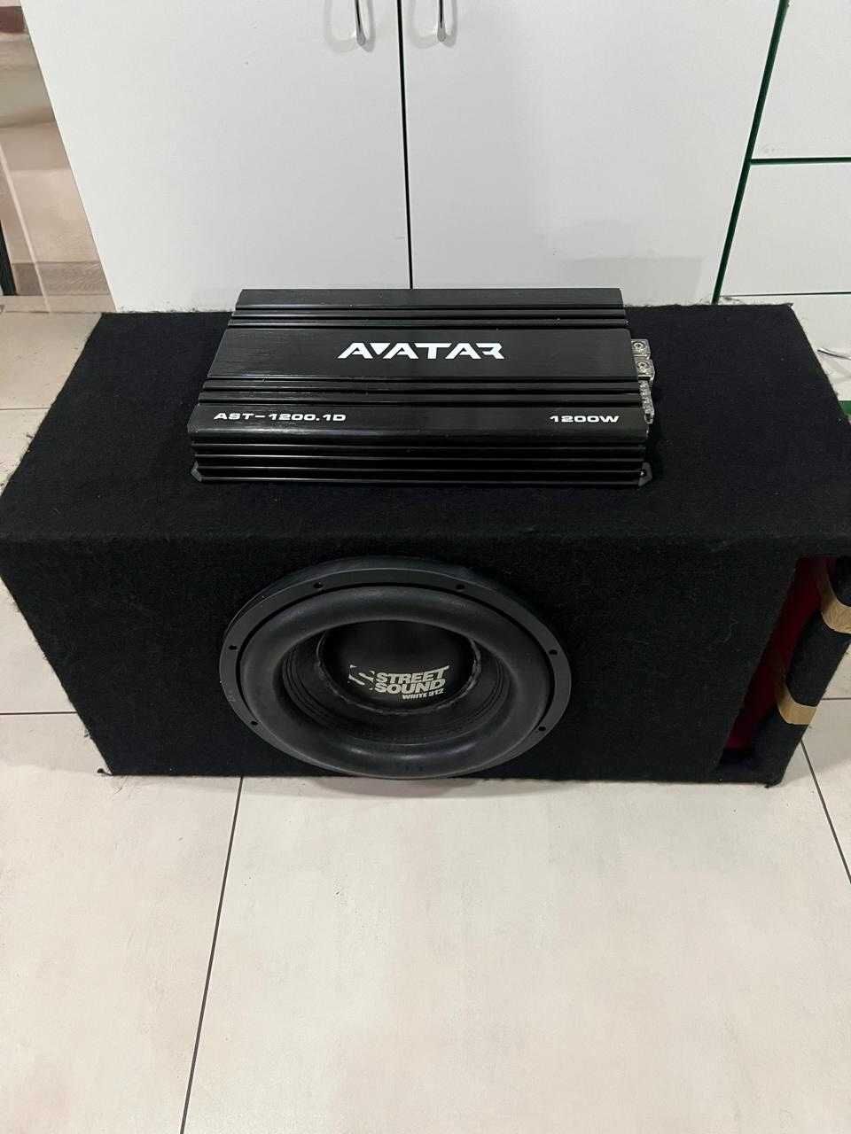 Сабвуфер Street Sound SW-WHITE312 + Підсилювач Avatar AST-1200.1D