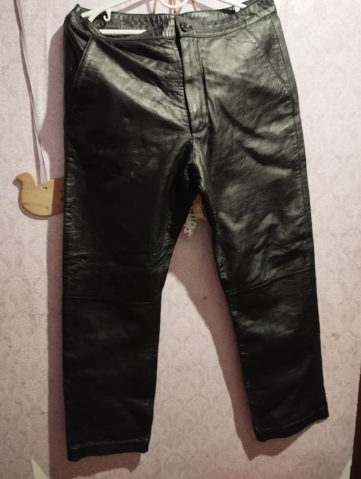 Штани шкіряні стильні