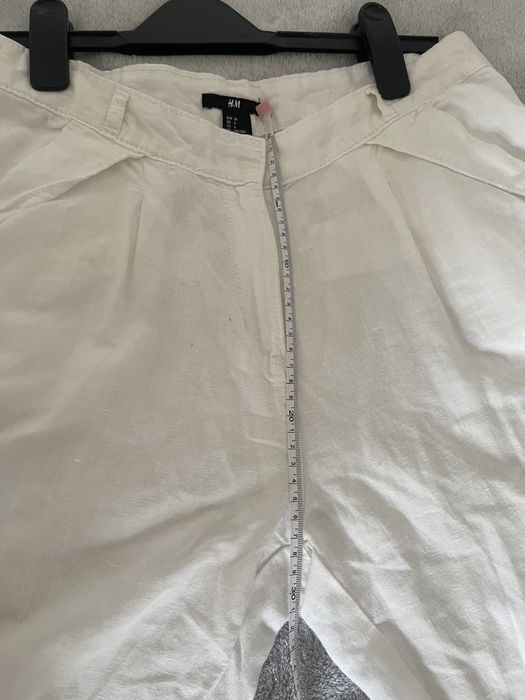 Білі лляні брюки