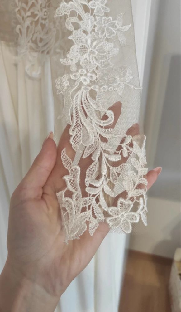 Suknia ślubna muślinowy dół boho