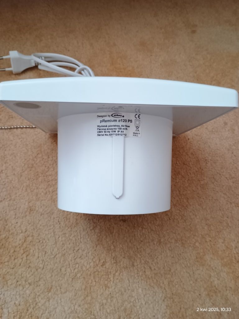 Wentylator łazienkowy AIRROXY Premium 120