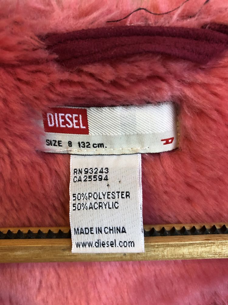 Eko kożuszek dziewczęcy Diesel 132cm, 8 lat.
