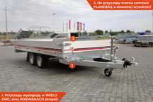 Laweta samochodowa GAUPEN 405 2 HL 405x198x30 aluminiowe burty SPAWANA