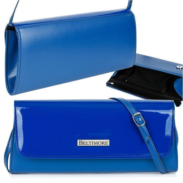 Chabrowa torebka kopertówka skórzana torebka wieczorowa damska torebka