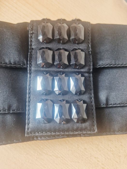 Torebka czarna kryształki