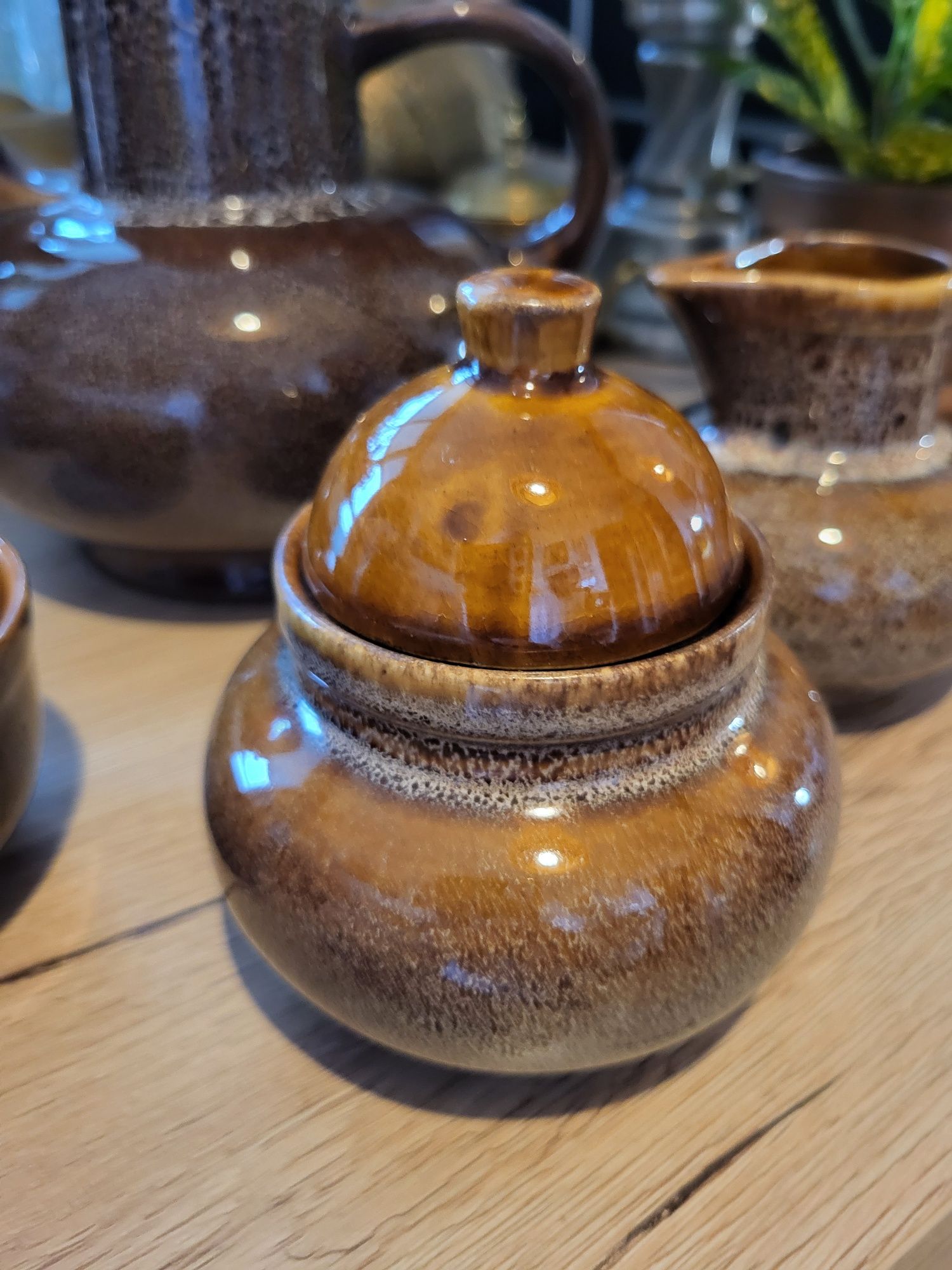 Serwis do herbaty Nefryt Mirostowice PRL vintage