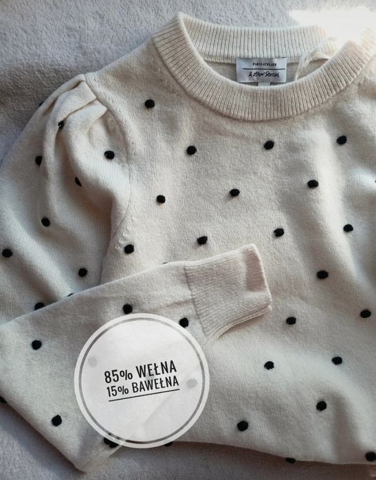 Sweter &Other Stories wełna z dodatkiem bawełny