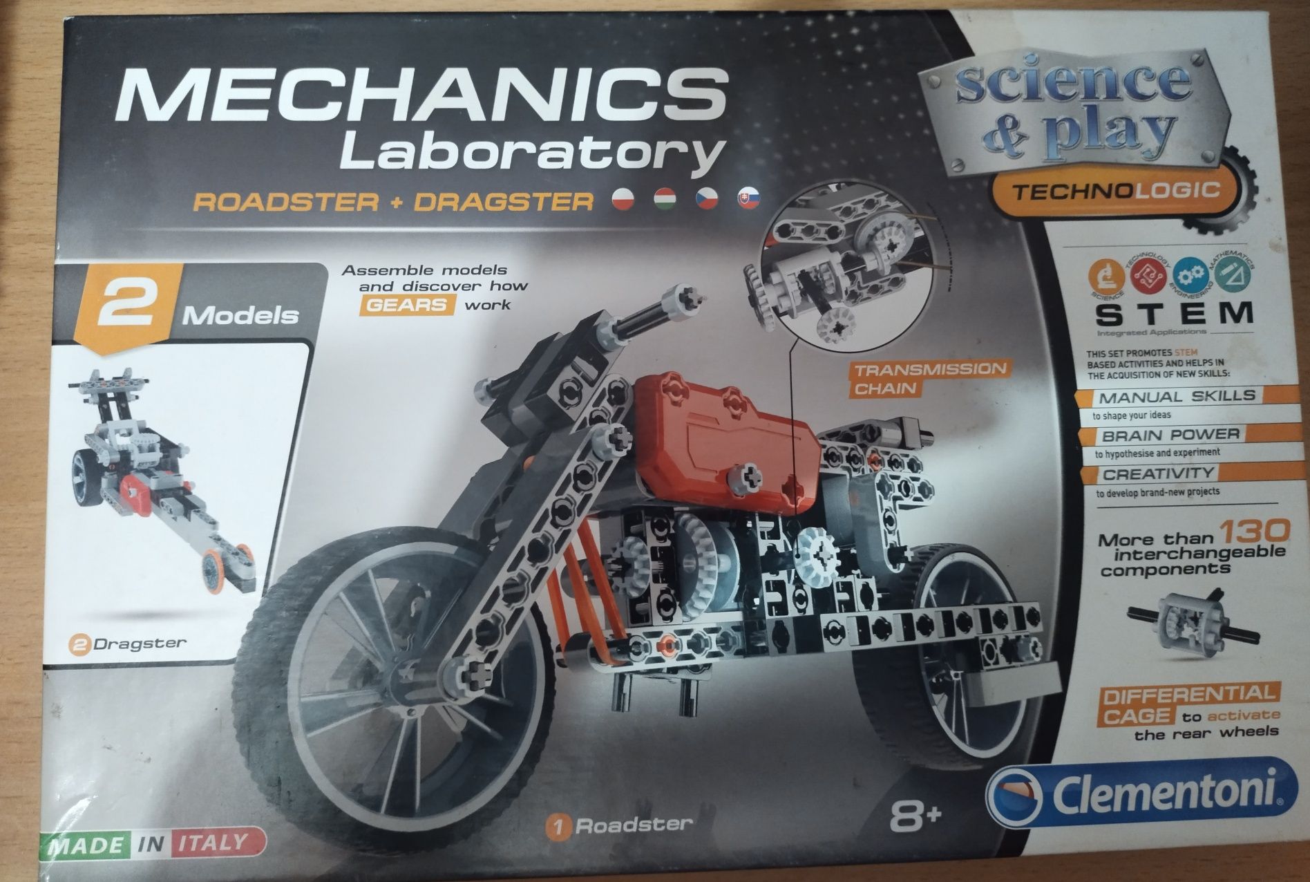 Конструктор Mechanics Laboratory 2 в 1 мотоцикл гонка