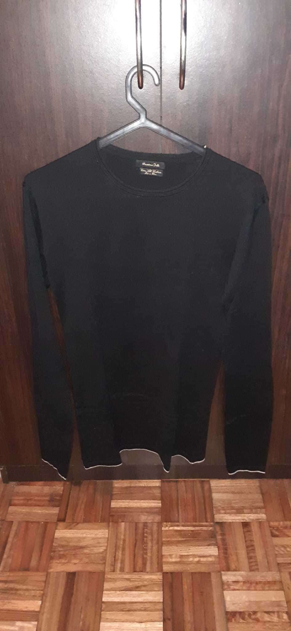 Camisola fina Slim Fit Preto- Massimo dutti