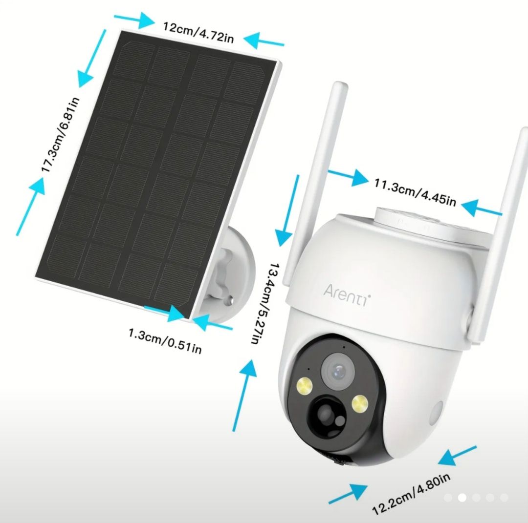 Kamera zewnętrzna solarna Laxihub 2K Wifi ,5200mah akumulator