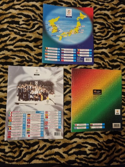 Panini albuns vazios 2000, 2002 e 2004