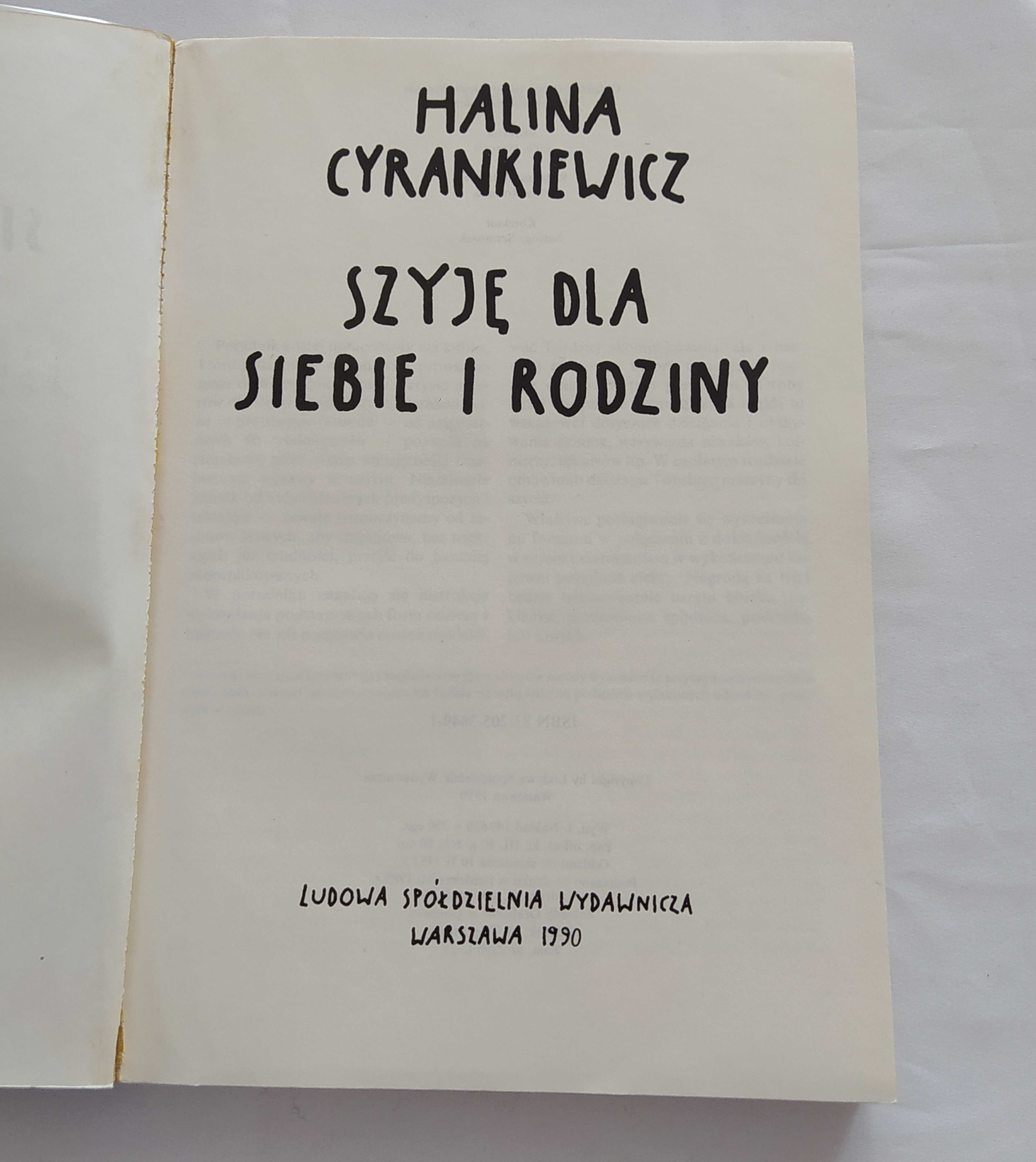 SZYJĘ DLA SIEBIE I RODZINY – Halina Cyrankiewicz