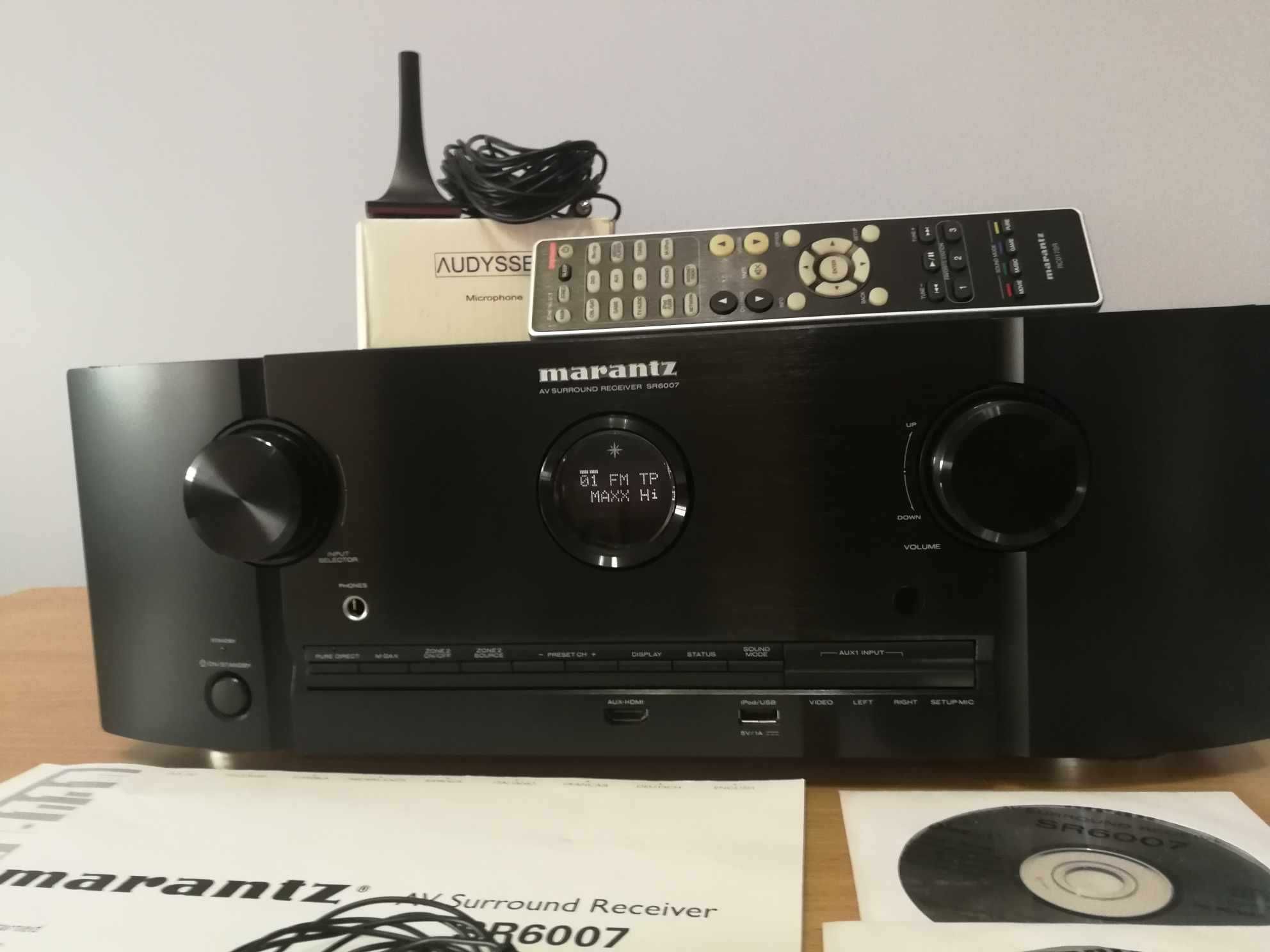 Amplituner Marantz SR6007 7.2 4K HDMI USB Pilot Papiery Jak Nowy Ideał