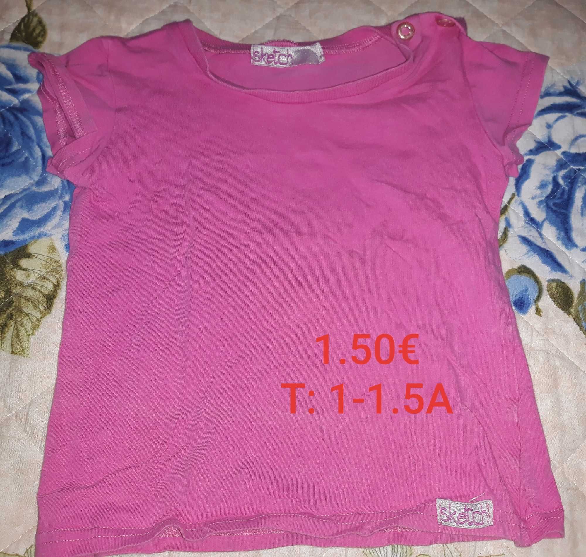 Roupa de menina, tamanho 1 a 1.5 anos.