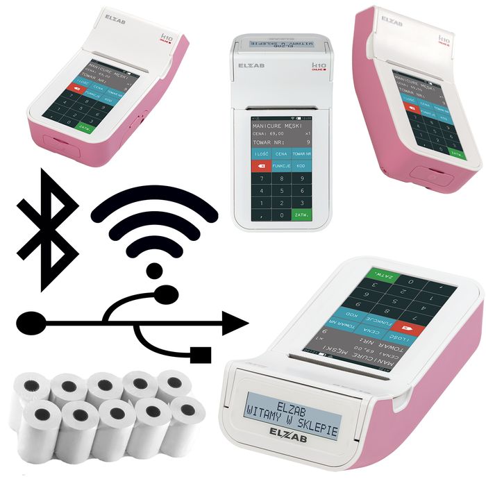 Kasa Fiskalna Elzab K10 Online BT WiFi Fiskalizacja Rolki Cała Polska