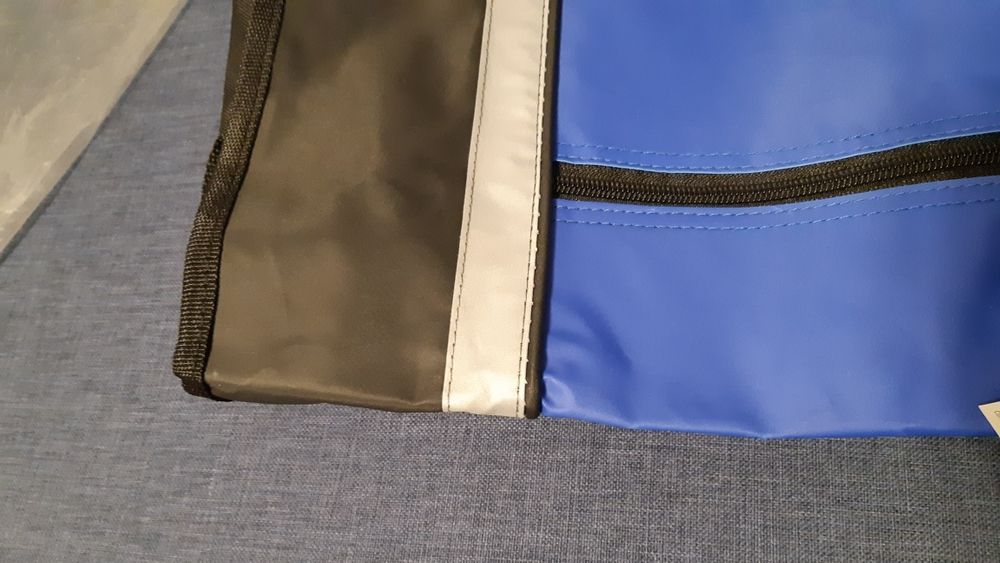 Nowa torba na ramię np na laptopa czarno-niebieska