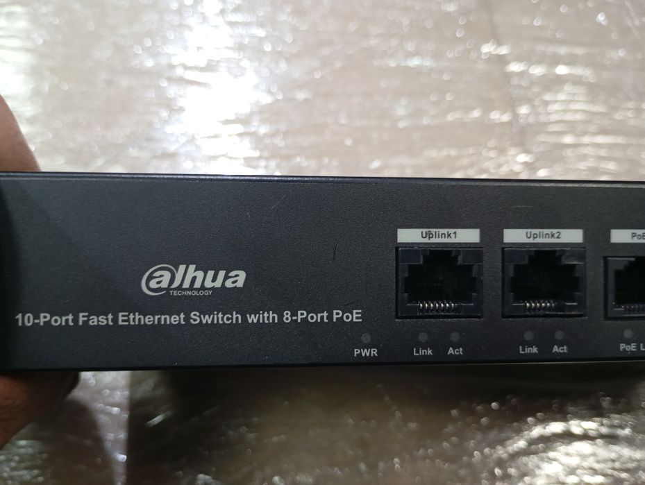 Комутатор Dahua DH-PFS3010-8ET-65, 10 портів, 8 PoE