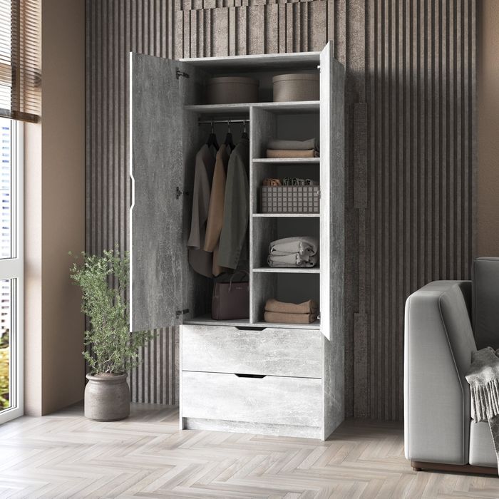 Шафа, шафа з шухлядами і поличками, шафа для одягу