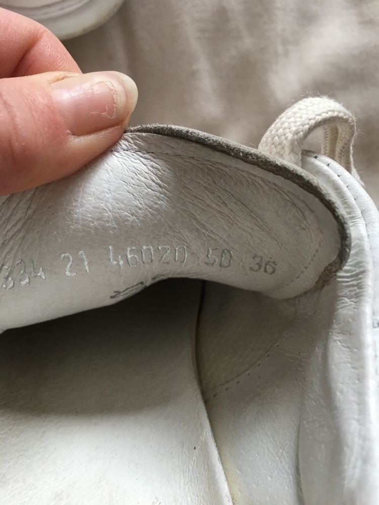 Białe buty Wojas, skórzane półbuty 36. Buty skóra
