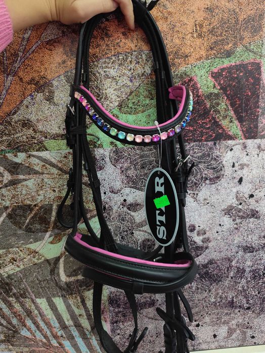 Ogłowie kolorowe dla kucyka mini shetty pony