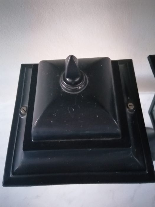 Candeeiro de exterior ou jardim alumínio preto chão ou pilar