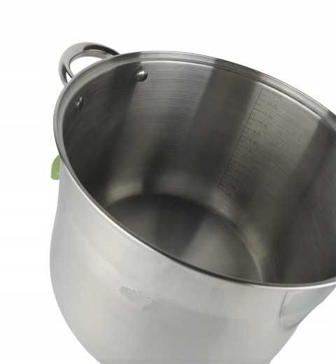 Wysoki Garnek Gastronomiczny Kociołek Stalowy 17 L 30 CM KlonBerg