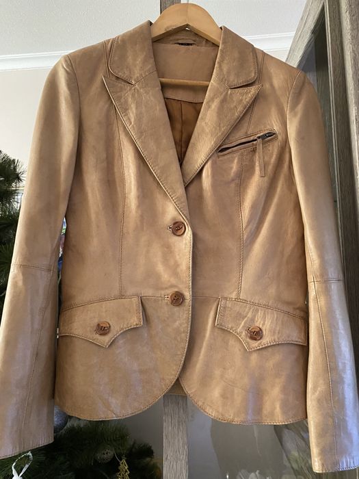 Итальянский кожаный пиджак