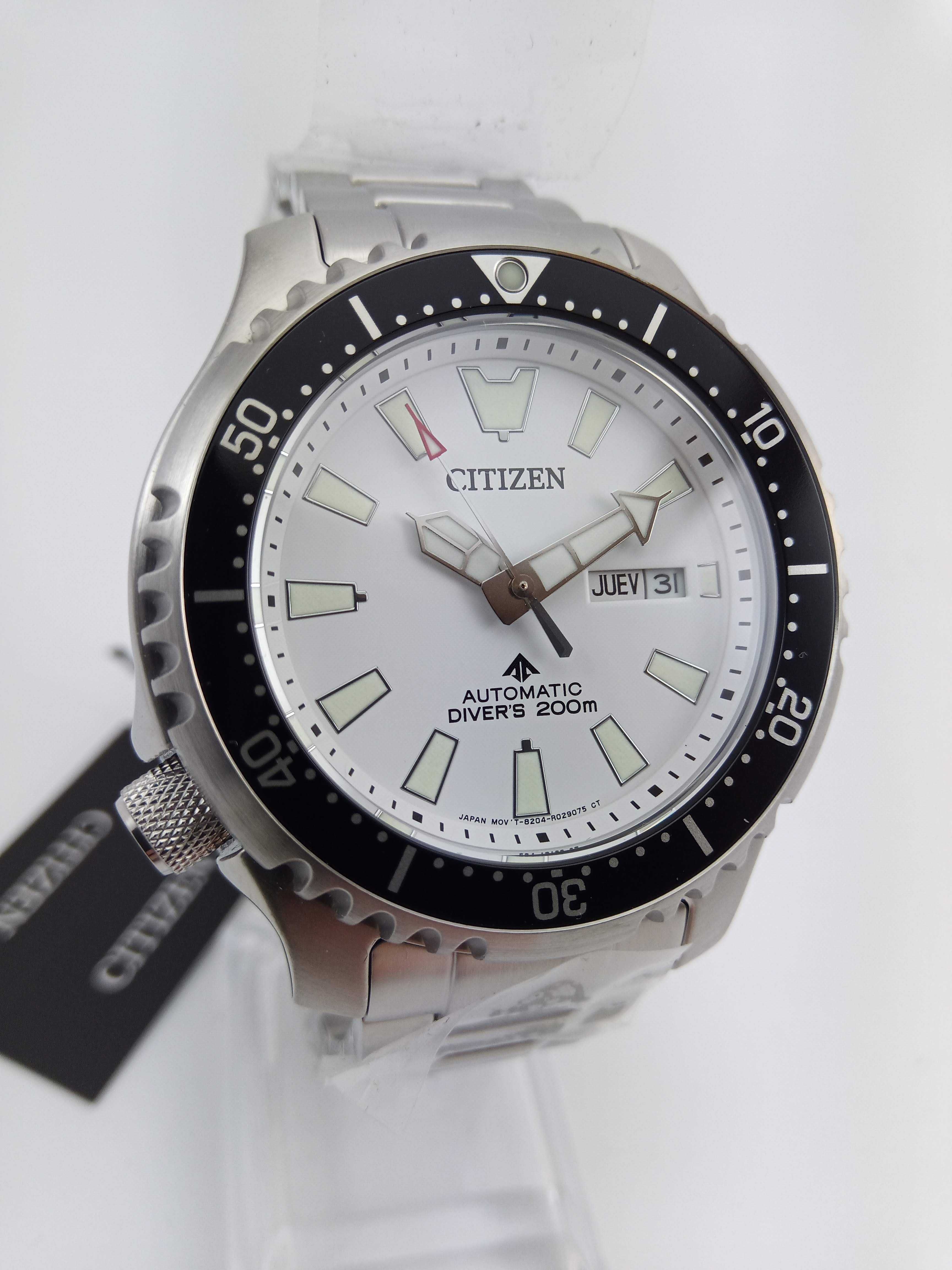 200м японские дайверы мужские часы Citizen NY0150-51A Механика, сапфир