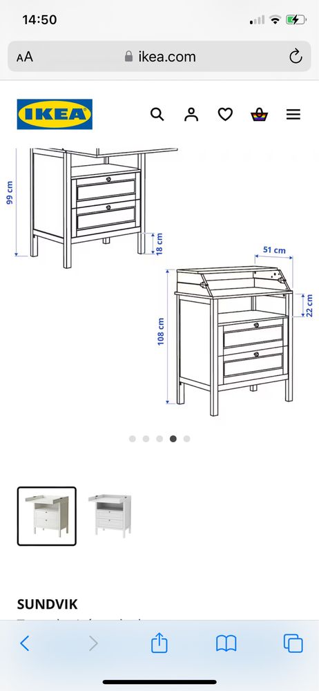 Trocador muda fraldas IKEA