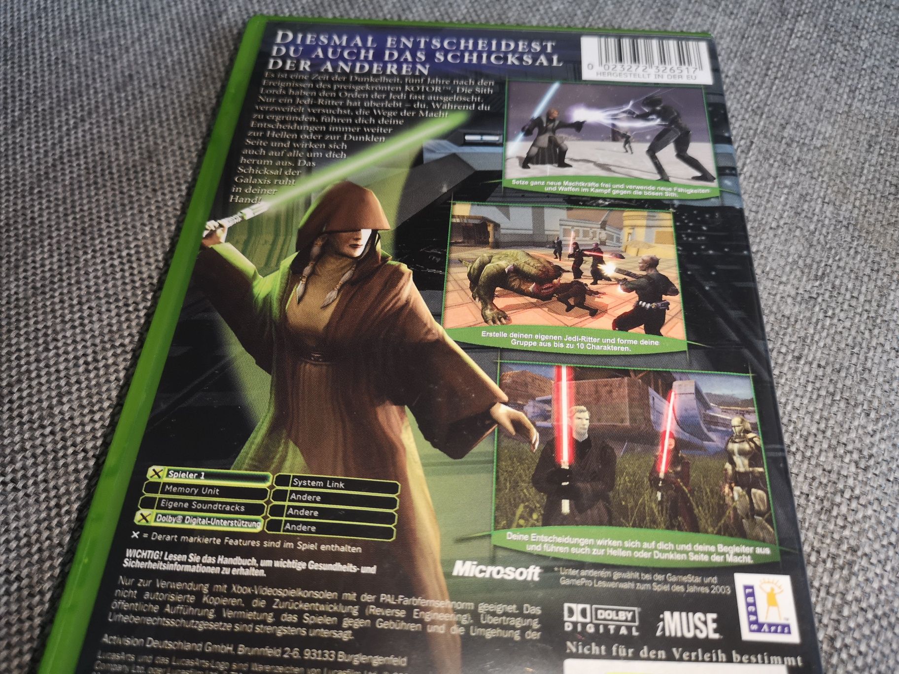 Star Wars Knights Old Republic XBOX CLASSIC gra GER (stan bdb)