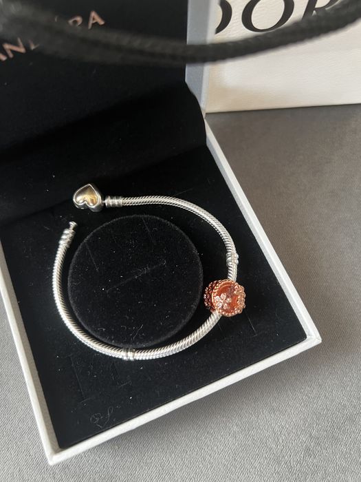 Charms Pandora srebro  925  koralik  pozlacane drzewko   rozowe zloto