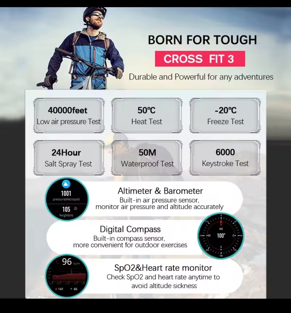 Smartwatch North Edge CrossFit 3