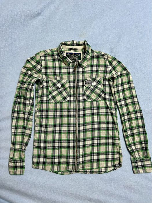 Байкова сорочка Superdry на блискавці