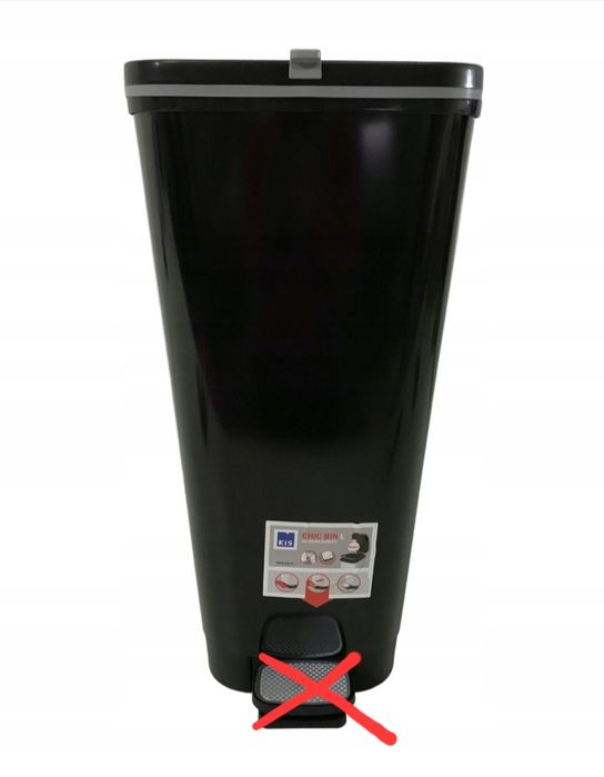 Kosz na śmieci KIS czarny 45l