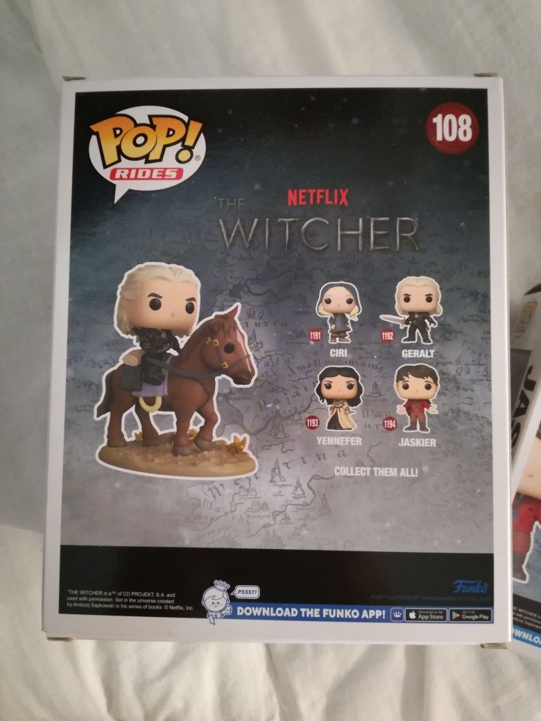 Pack funko pop Witcher Geralt and Roach rides e Jaskier