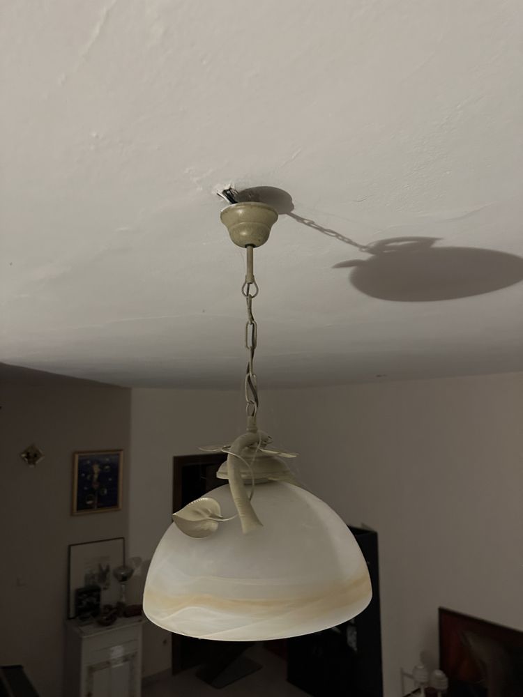 Lampa murano roza kwiat wloska sufitowa vintage tiffany retro boho